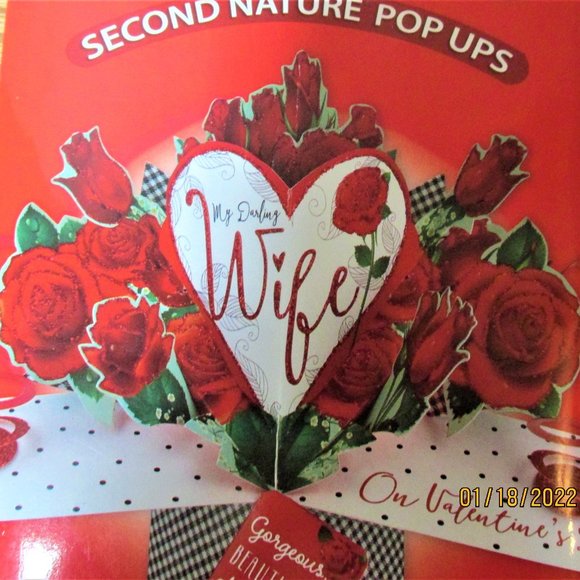 Second Nature 3D Pop Up Valentine Card for Wife Greeting Card - Picture 3 of 9